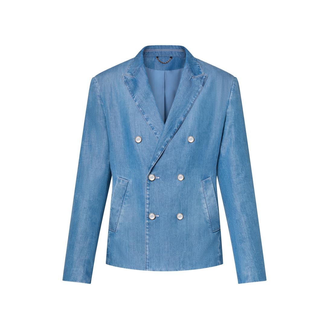 Double-Breasted Tailored Chambray Jacket - Men - Ready-to-Wear | LOUIS  VUITTON ®